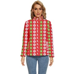 Festive Pattern Christmas Holiday Women s Puffer Bubble Jacket Coat by Amaryn4rt