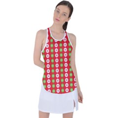 Festive Pattern Christmas Holiday Racer Back Mesh Tank Top by Amaryn4rt