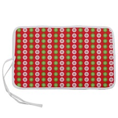 Festive Pattern Christmas Holiday Pen Storage Case (l) by Amaryn4rt