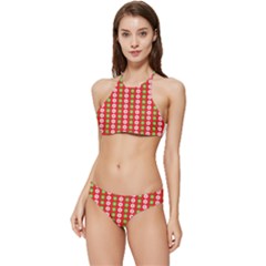 Festive Pattern Christmas Holiday Banded Triangle Bikini Set by Amaryn4rt