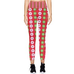 Festive Pattern Christmas Holiday Pocket Leggings  by Amaryn4rt