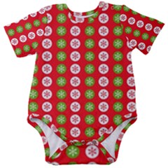 Festive Pattern Christmas Holiday Baby Short Sleeve Bodysuit by Amaryn4rt