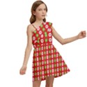 Festive Pattern Christmas Holiday Kids  One Shoulder Party Dress View2