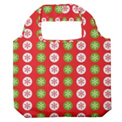 Festive Pattern Christmas Holiday Premium Foldable Grocery Recycle Bag by Amaryn4rt