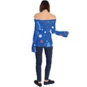 Christmas Pattern Tree Design Off Shoulder Long Sleeve Top View2