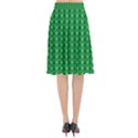 Green Christmas Tree Pattern Background Flared Midi Skirt View2