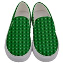 Green Christmas Tree Pattern Background Men s Canvas Slip Ons View1