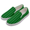 Green Christmas Tree Pattern Background Men s Canvas Slip Ons View2