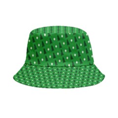 Green Christmas Tree Pattern Background Inside Out Bucket Hat