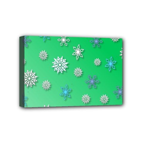 Snowflakes-winter-christmas-overlay Mini Canvas 6  X 4  (stretched) by Amaryn4rt