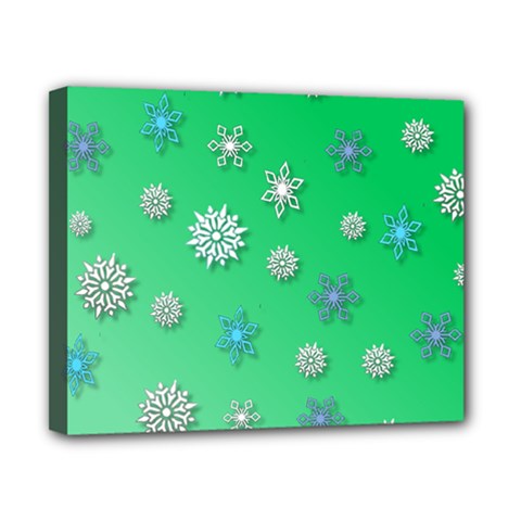 Snowflakes-winter-christmas-overlay Canvas 10  X 8  (stretched) by Amaryn4rt