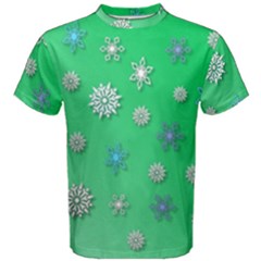 Snowflakes-winter-christmas-overlay Men s Cotton T-shirt by Amaryn4rt