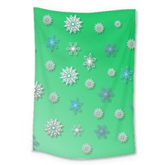 Snowflakes-winter-christmas-overlay Large Tapestry by Amaryn4rt