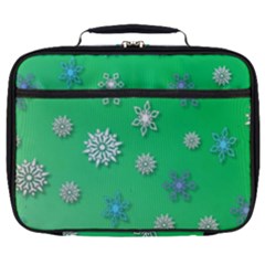 Snowflakes-winter-christmas-overlay Full Print Lunch Bag by Amaryn4rt