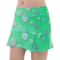 Snowflakes-winter-christmas-overlay Classic Tennis Skirt by Amaryn4rt