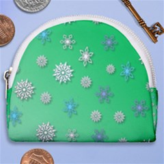 Snowflakes-winter-christmas-overlay Horseshoe Style Canvas Pouch by Amaryn4rt