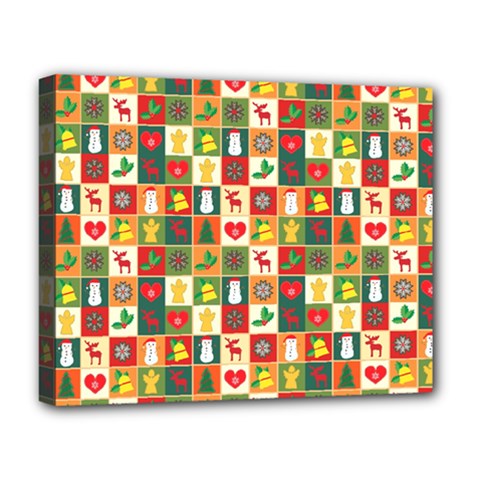 Pattern-christmas-patterns Deluxe Canvas 20  X 16  (stretched) by Amaryn4rt