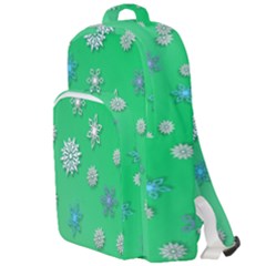 Snowflakes-winter-christmas-overlay Double Compartment Backpack