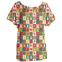 Pattern-christmas-patterns Women s Oversized T-shirt