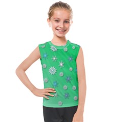 Snowflakes-winter-christmas-overlay Kids  Mesh Tank Top by Amaryn4rt