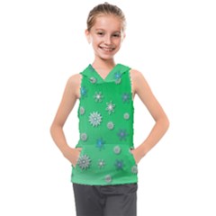 Snowflakes-winter-christmas-overlay Kids  Sleeveless Hoodie by Amaryn4rt