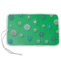 Snowflakes-winter-christmas-overlay Pen Storage Case (s) by Amaryn4rt