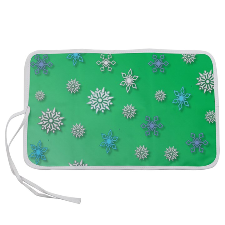 Snowflakes-winter-christmas-overlay Pen Storage Case (S)