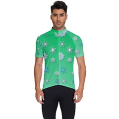 Snowflakes-winter-christmas-overlay Men s Short Sleeve Cycling Jersey by Amaryn4rt