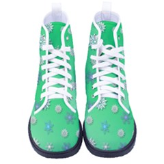 Snowflakes-winter-christmas-overlay Men s High-top Canvas Sneakers by Amaryn4rt