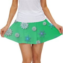 Snowflakes-winter-christmas-overlay Women s Skort by Amaryn4rt