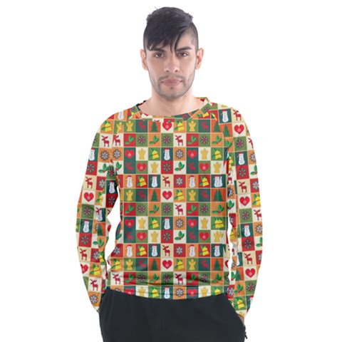 Pattern-christmas-patterns Men s Long Sleeve Raglan T-shirt by Amaryn4rt