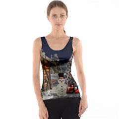 Christmas-landscape Women s Basic Tank Top by Amaryn4rt