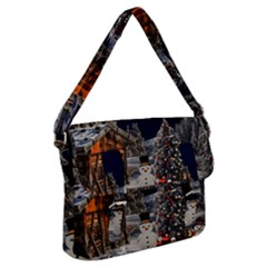 Christmas-landscape Buckle Messenger Bag