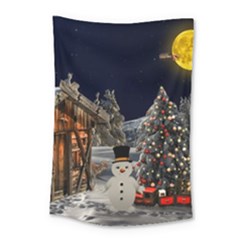 Christmas-landscape Small Tapestry by Amaryn4rt