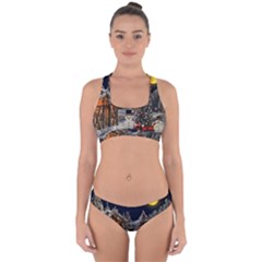 Christmas-landscape Cross Back Hipster Bikini Set by Amaryn4rt