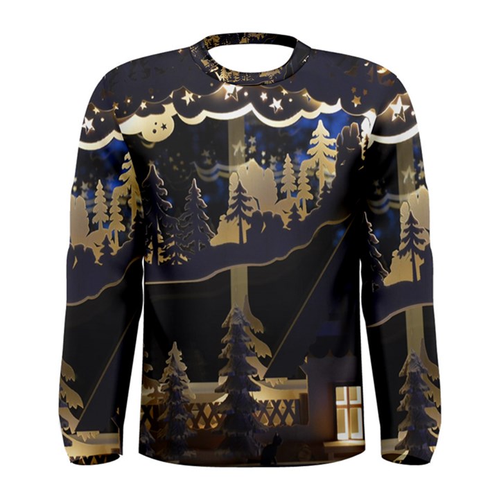 Christmas-advent-candle-arches Men s Long Sleeve T-Shirt