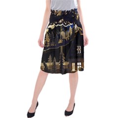 Christmas-advent-candle-arches Midi Beach Skirt by Amaryn4rt