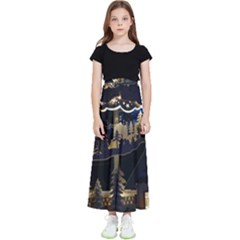 Christmas-advent-candle-arches Kids  Flared Maxi Skirt by Amaryn4rt