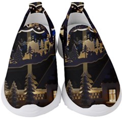 Christmas-advent-candle-arches Kids  Slip On Sneakers by Amaryn4rt