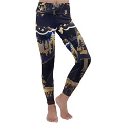 Christmas-advent-candle-arches Kids  Lightweight Velour Classic Yoga Leggings by Amaryn4rt