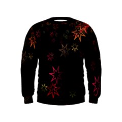 Christmas-background-motif-star Kids  Sweatshirt