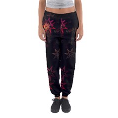 Christmas-background-motif-star Women s Jogger Sweatpants by Amaryn4rt