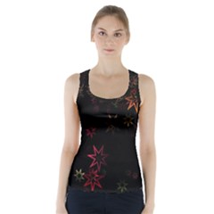 Christmas-background-motif-star Racer Back Sports Top by Amaryn4rt