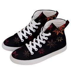 Christmas-background-motif-star Men s Hi-top Skate Sneakers by Amaryn4rt