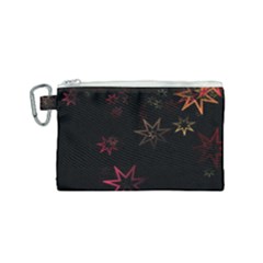 Christmas-background-motif-star Canvas Cosmetic Bag (small) by Amaryn4rt