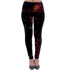 Christmas-background-motif-star Lightweight Velour Leggings by Amaryn4rt