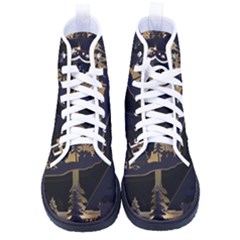 Christmas-advent-candle-arches Men s High-top Canvas Sneakers