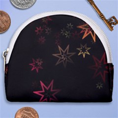 Christmas-background-motif-star Horseshoe Style Canvas Pouch by Amaryn4rt