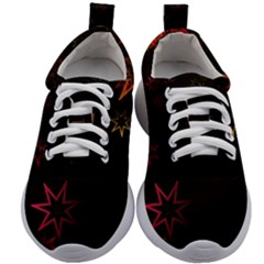 Christmas-background-motif-star Kids Athletic Shoes by Amaryn4rt