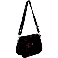 Christmas-background-motif-star Saddle Handbag by Amaryn4rt